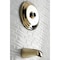 Kingston Brass KB3632TTLH Tub Trim Only W/out Handle, Polished Brass KB3632TTLH - alternate 4